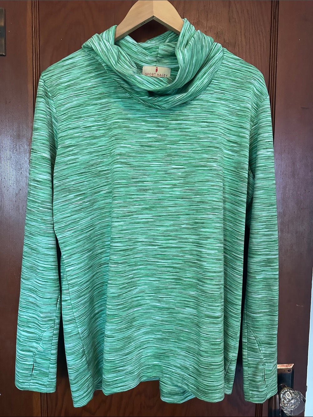 Sport Haley green space dye cowl neck pullover great condition size L